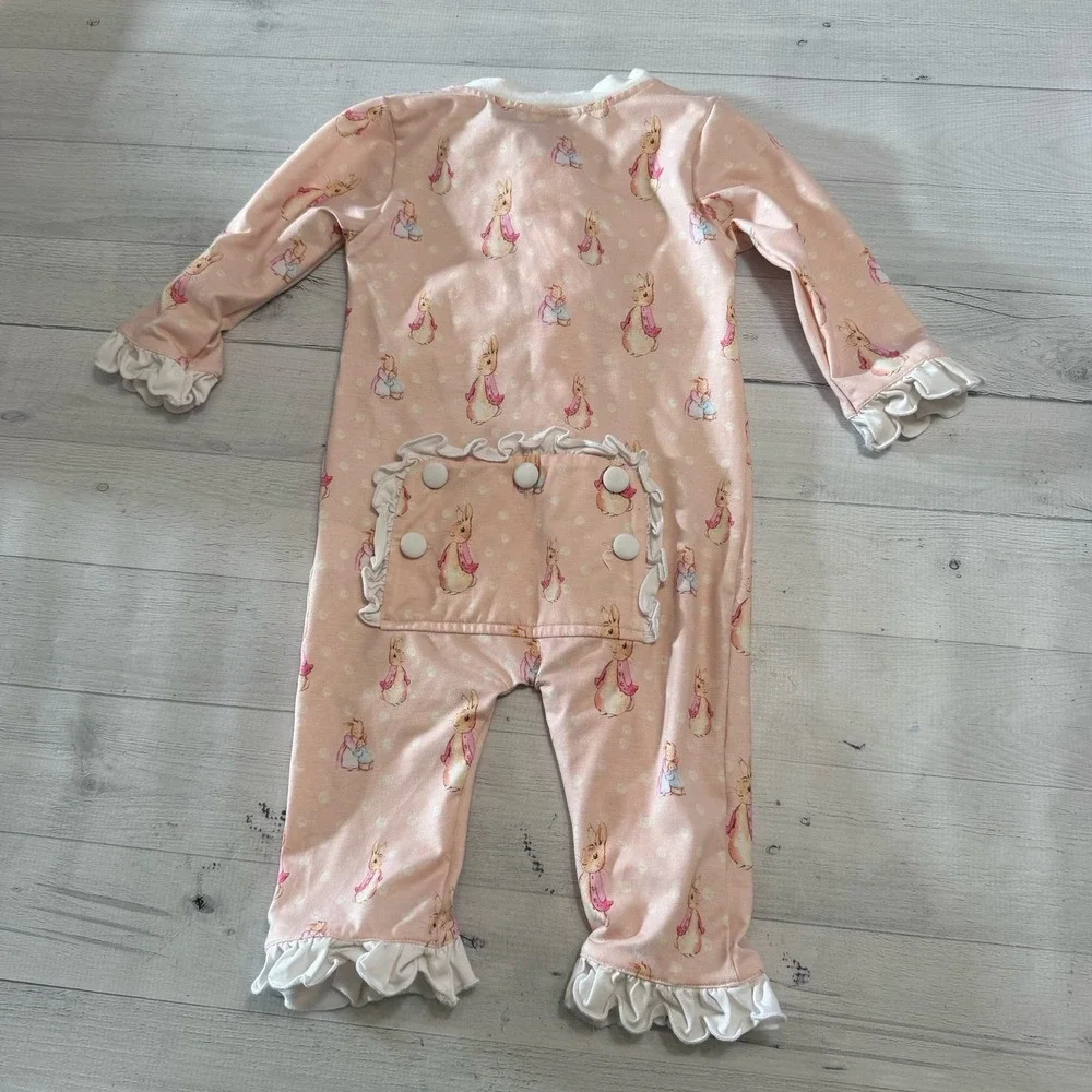 Saving‎ Grace and smocks baby girls Peter rabbit one piece romper 12 months